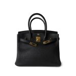 Birkin 30 Black Togo Gold Plated Y Stamp - Image 2