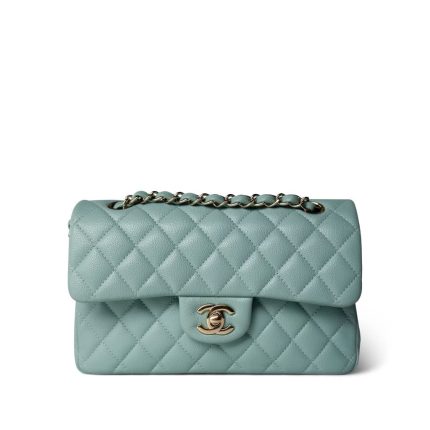 20C Tiffany Blue Small Classic Flap Light Gold Hardware