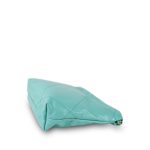 24C Turquoise Calfskin Quilted Mini 22 Bag Aged Gold Hardware - Image 8