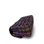24S Multicolor Sequin Tweed Quilted Rectangular Mini Flap Light Gold Hardware - Image 14