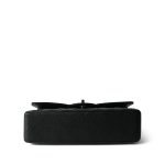 Black Caviar Quilted Medium Classic Flap Silver Hardware - Image 7