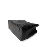 Black Caviar Quilted Grand Shopping Tote Gold Hardware - Image 8