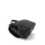 20B Black Caviar Quilted Business Affinity Flap Small Light Gold Hardware - Image 14