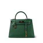 Kelly Sellier 28 Green Courchevel Gold Plated (S) Stamp