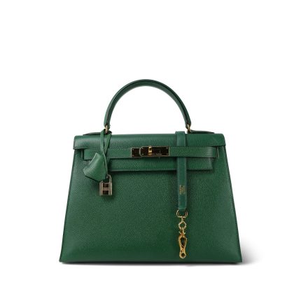 Kelly Sellier 28 Green Courchevel Gold Plated (S) Stamp