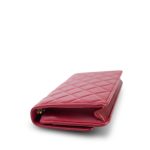23B Red Lambskin Quilted Trendy CC Wallet On Chain LGHW - Image 11