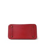 Birkin 30 Rouge Vif Ostrich Gold Plated X Stamp - Image 10
