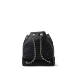 Black Aged Calfskin Quilted Gabrielle Backpack Small Mixed Hardware - Image 5
