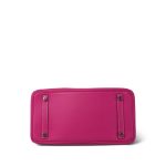 Birkin 30 (Candy Model) Rose Tyrien / Rubis Veau Epsom Leather Palladium Plated P Square Stamp - Image 11