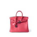 Birkin 25 Rose Lipstick Tadelakt Palladium Plated [R] Stamp - Image 14