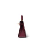 Mini Kelly Sellier Rouge H Chèvre Mysore Gold Plated Y Stamp - Image 7
