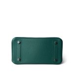 Birkin 25 Malachite Togo Palladium Plated C Stamp - Image 4
