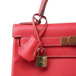 Kelly 28 Rose Jaipur Veau Epsom Leather Permabrass Hardware P Stamp - Image 2