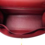 Kelly 28 Rouge H Box Calfskin Gold Plated Z Circle Stamp - Image 21