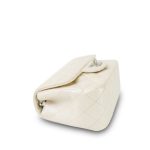 Glittery Ivory Caviar Quilted Mini Square Flap SHW - Image 9