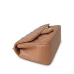 18S Dark Beige Caviar Quilted Mini Rectangular Flap LGHW - Image 9