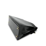 Kelly 32 Black Porosus Crocodile Lisse Gold Plated X Circle Stamp - Image 18