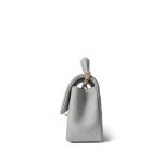 21A Grey Lambskin Quilted Mini Top Handle Aged Gold Hardware - Image 3