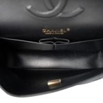 21B Black Lambskin Quilted Classic Flap Medium Rose Gold Hardware - Image 5