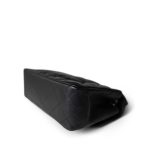 Black Caviar Quilted Mini Rectangular Flap Light Gold Hardware - Image 11