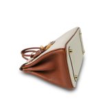 Birkin 25 Bi-Color Horseshoe (HSS) Craie/Gold Taurillon Gold Plated Y Stamp - Image 15