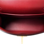 Mini Kelly Sellier Rouge H Chèvre Mysore Gold Plated Y Stamp - Image 13