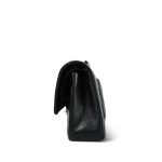 Black Caviar Quilted Classic Flap Medium Silver Hardware - Image 2