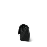 Black Lambskin Quilted Lady Bug Mini Rectangular Flap Silver Hardware - Image 3