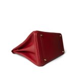 Birkin 35 Rouge Courchevel Gold Hardware (Z) Stamp - Image 5