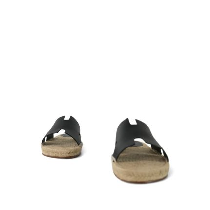 Hermès Black Antigua Espadrille Size 41