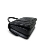 Black Lambskin Quilted Trendy CC Flap Small Light Gold Hardware - Image 12