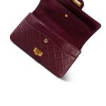 Burgundy Crumpled Calfskin Quilted Reissue 2.55 Aged Gold Hardware 225 - Image 12