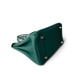 Birkin 25 Malachite Togo Palladium Plated C Stamp - Image 8