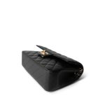 Black Lambskin Quilted Classic Flap Small Light Gold Hardware - Image 5