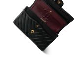 Black Lambskin Chevron Quilted Classic Flap Medium Gold Hardware - Image 15
