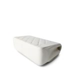 White Lambskin Quilted Diana Flap Medium Gold Hardware - Image 9