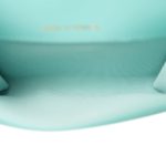 24C Turquoise Caviar Quilted Card Holder Light Gold Hardware - Image 3