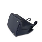 Picotin Lock 22 Bleu Nuit Clemence Palladium Plated - Image 8