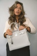 Birkin 30 Gris Perle Togo Palladium Plated D Stamp - Image 2