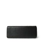 Black Lambskin Quilted Double Chain Top Handle Gold Hardware - Image 7