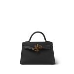 Mini Kelly Sellier Gris Graphite Veau Epsom Gold Plated U Stamp - Image 6