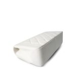 White Lambskin Quilted Diana Flap Medium Gold Hardware - Image 10