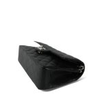 Black Caviar Quilted Small Classic Flap Silver Hardware - Image 6