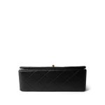 Black Lambskin Quilted CC Full Flap Bag Gold Hardware - Image 9