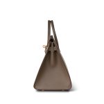 Birkin 25 Bi-Color Horseshoe (HSS) Craie/Etoupe Epsom Gold Plated Z Stamp - Image 5