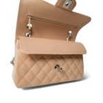 Beige Clair Caviar Quilted Classic Flap Small Silver Hardware - Image 12