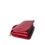 23B Red Caviar Quilted Mini Flap with Handle Flap Aged Gold Hardware - Image 12