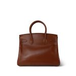 Birkin 30 Noisette Box Calfskin Gold Plated E Square Stamp - Image 11