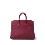 Birkin 25 Rouge Grenat Togo Gold Plated X Stamp - Image 8