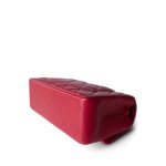 16C Red Lambskin Quilted Mini Rectangular Flap LGHW - Image 10